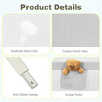 BABY JOY Bed Rail for Toddlers, 57’’ Extra Long, Height Adjustable, Foldable Baby Bed Rail Guard w/Storage Pocket & Double Safety Child Lock for Kids Twin Full Size Queen King Mattress (Gray, 57'')