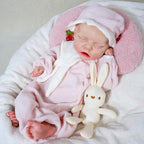 Lifelike Reborn Baby Dolls - 18 Inch Realistic Newborn Baby Dolls Girl, Full Silicone Baby Doll Real Baby Reborn Gift with Accessories for 3+ Years Old Kids