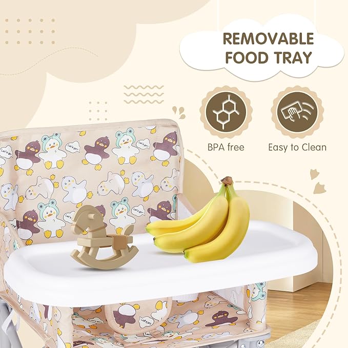Portable Booster Seat,Toddler Baby Seat with Tray for Dining Table Compact Floor Chair for Camping Lawn Beach Babies Travel 6-36 Months