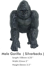FUNSHOWCASE African Jungle Animals Male Gorilla Silverbacks Toy Figure Realistic Miniature Figurine Height 3.5-inch #1689