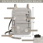 Neck Wallet - Rfid Wallet Women - passport holder for travel - Travel Wallet Passport Holder For Travel Women - 10.3x6.8inch (Silver White)