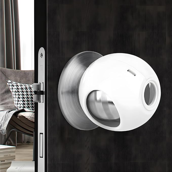 Large Size Door Knob Safety Cover for Kids (4 Pack) Child Proof Door Knob Covers Keep Kids from Opening Doors Baby Proof Door Knob Covers Fit Big Diameter Door Knob - Garage Bathroom Front Door Pantry