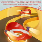 Potty Training Toilet Seat with Kids Step Stool Anti-Slip Toddler Potty Seat with Soft Cushion, Baby Potty Training Set Toddlers Toilet Seat for Boys and Girls (DarkBlue)