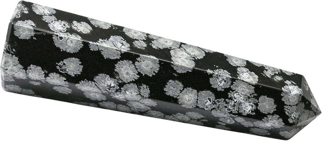 Amazing Gemstone Snowflake Obsidian Crystal Towers - Natural Healing Crystal Point Obelisk for Reiki Healing and Crystal Grid (2" to 3" Inch)