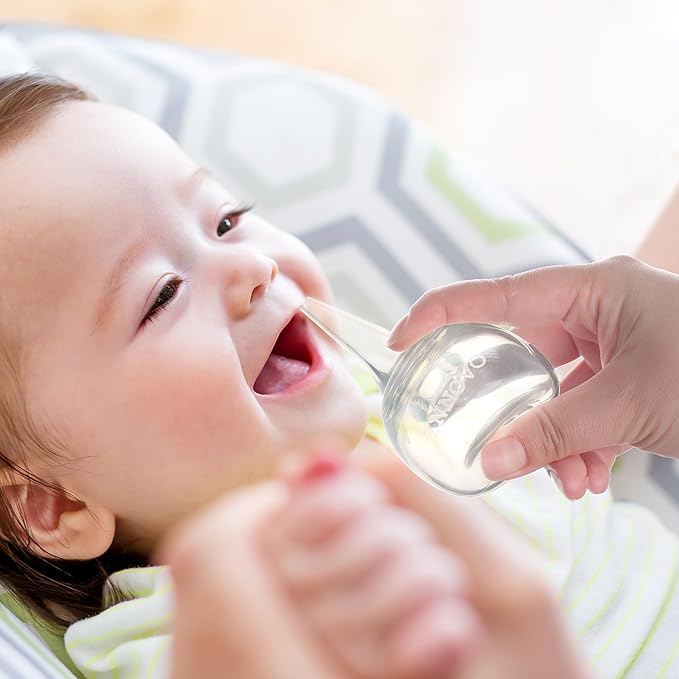 Innovo FSA/HSA Eligible Hospital Grade Silicone Twister Bulb Baby Ear Syringe and Nasal Aspirator, Sucks Snot and Mucus, Cleanable and Reusable, Clear