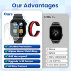 Waterproof Smart Watch for Kids Boys Ages 5-12 with 39 Games, HD Camera, Video, Music, Habit Tracking, Alarm, Pedometer, Kids Smart Watch Chrismars Birthday Gift for Boys Age 5 6 7 8(Black)