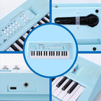 Kids Piano Keyboard, 37 Keys Portable Music Keyboard Early Learning Educational Electronic Music Piano Instrument Toys for 3 4 5 6 Year Old Boys and Girls (Blue)