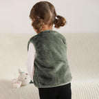 Baby Boys Girls Fleece Vest Zip Up Cute Bear Jackets Fuzzy Fall Winter Warm Clothes Newborn Outwear for Toddler Infant