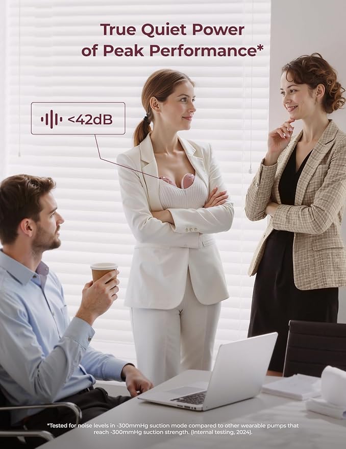 Momcozy Breast Pump Hands Free Upgraded Mobile Flow | M9, App Discreet Control with Personalized Multi-Modes & 15 Levels, Wearable Breast Pump 24mm, 1 Pack Cozy Red