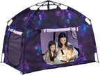 Kids Play Tent-Portable Playhouse Children House -Easy Set up Indoor Outdoor with Carry Bag for Kids-Light Strip Design for Night use -Space for Children and Parents-Birthday (Galaxy)