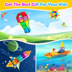 Magnetic Tiles 100PCS with 2 Cars, STEM Educational Building Blocks for Kids Ages 3-9, Magnet Construction Toys Gift for Toddlers