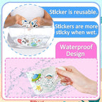 Reusable Sticker Books for Kids, Jelly Quiet Book, Preschool Learning Activities Busy Book for Toddler Travel Toys Waterproof Stickers for Kids 2 3 4 5 6 Year Old Girls Boys (Space)