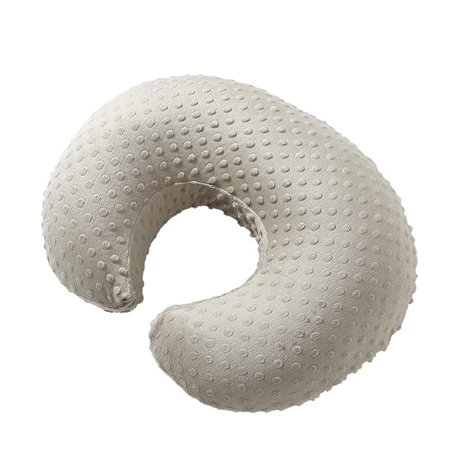 Baby Nursing Pillow and Body Positioner with Premium Slipcover for Breastfeeding for Baby Boys and Girls, Feeding Pillow with Breathable Comfortable Pillowcase (Tidal Foam)