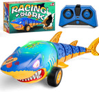 RC Shark Car Toy for Kids, 2.4Ghz Remote Control Shark with Swinging Tail, LED Lights, RC Car Toys for 3-6 Year Old Kids, Fun Gift Idea for Boys & Girls