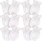 SuperSoft Baby Mittens, Bamboo Viscose Infant Newborn Mittens for Girls Boys No Scratch Gloves 6 Pack
