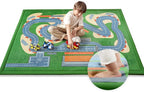 Kids Play Rug, 1.3" Thickened Knee Protection Playmat 39"×59" Car Mat for Track Racing Non-Slip Educational Activity Mat Toddler Rugs for Play Area