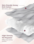 Momcozy Pregnancy Pillows for Sleeping, U Shaped Full Body Pillow for Pregnancy Women with Removable Jersey Cotton Cover, 57 Inch Maternity Pillow, Grey