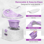 3-in-1 Toddler Potty Training Toilet for Boys & Girls - Convertible Potty Chair with Step Stool for Toddlers 1-3, Anti-Slip Design Toddler Toilet Seat - Removable & Easy to Clean