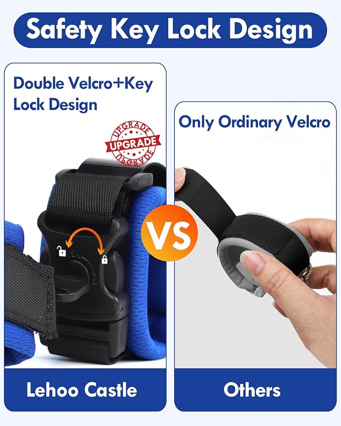 Lehoo Castle Toddler Leash, Toddler Harness with Leash with Anti Lost Wrist Link for Kids, Baby Leash with Key, Kids Leashes for Boys
