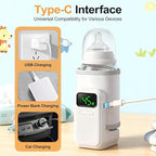 Portable Outdoor Travel Bottle Warmer Breast Milk & Formula Bottle Warmer Keeps Milk Warm While Feeding On-The-Go Temperature Control Precise Temperature Regulation Locks in Nutrients
