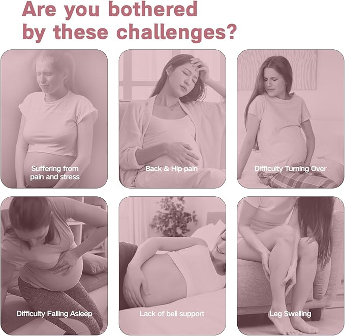 Pregnancy Pillows for Sleeping, SEEDNUR Full Body Maternity Pillow with Removable Cover, U-Shaped Detachable Pregnancy Body Pillow Support for Back, Legs, Belly & HIPS, Pregnancy Pillow to Reduce Pain