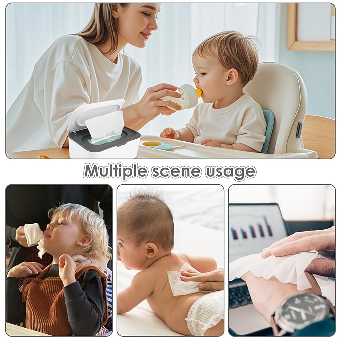 2Pack Wipes Box Dispenser Baby Wipe Container Wipe Dispenser For Bathroom Sealing Design Keeps Fresh Easy Open Dustproof Wet Tissue For Home