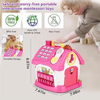 OKREVIEW Toys for 1+ Year Old Girls - Montessori Musical Toys for Toddlers Age 1-2, 8-in-1 Multi-Functional Music House with Sound, Lights, Music, Great Gifts for 1+ Year Old Girls Birthday Xmas