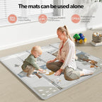 Fodoss Baby Playpen with Mat, Small Baby Play Pen(47x47inch), Playpen for Babies and Toddler (47×47inch Beige with mat)