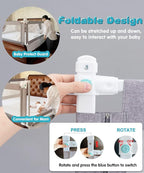 MBQMBSS Baby Bed Rails for Toddlers - 77’’ Extra Long Adjustable Baby Bed Side Rail Guard with Y-Strap for Kids Twin,Double,Full Size Queen & King Mattress (Gray/White) (77 Inch(L) X26.7(H))(1 Side)