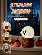 Ghost Stumps Lamp, Cute Ghost LED Night Light, Halloween Party Decorations Indoor, Halloween Centerpieces Decorations for Table, Shelf, Fireplace