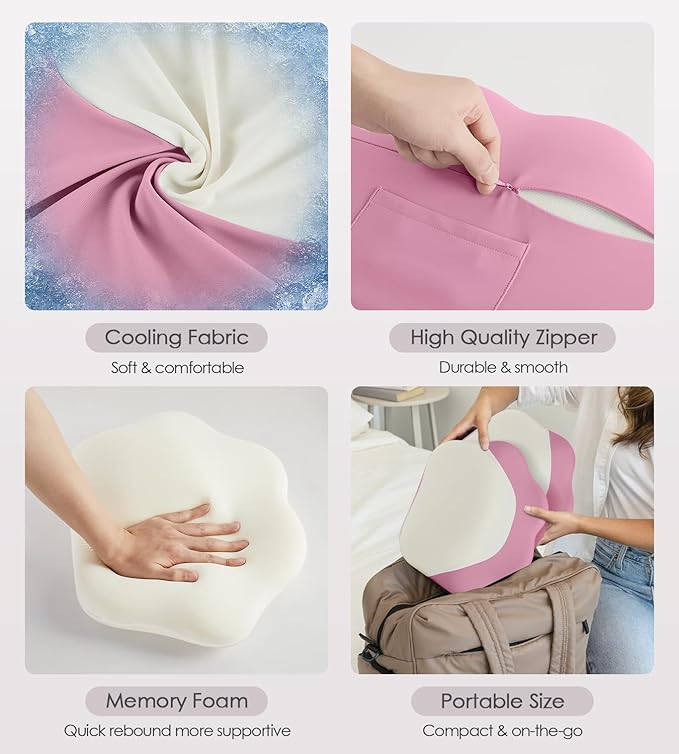 Pregnancy Pillows for Sleeping, Memory Foam Maternity Pillow Support for Back Belly HIPS, Adjustable Travel Wedge Pillow for Pregnant Women, Side Spleeping Pregnant Pillows with Cooling Pillowcase