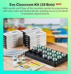 Evo Classroom Kit (18 Bots): Interactive Coding Robot, Kids Ages 5+, Includes 18 Evo Robots, Color Code Markers, Charging Cradle, Bot Stickers, Access to 700+ STEAM Lessons, Educators & Parents
