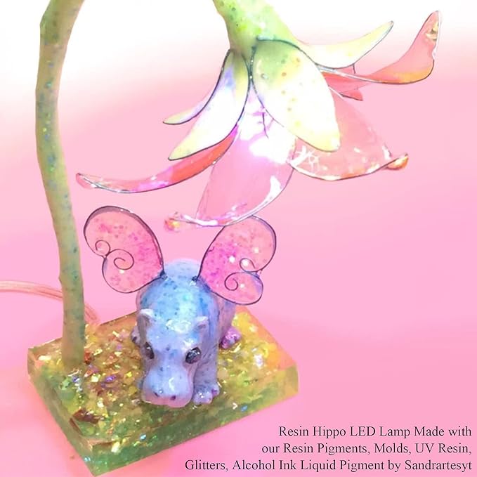 FUNSHOWCASE African Jungle Animals Toy Hippos Hippopotamus Figure Realistic Plastic Figurine Playset Lot 4-Piece