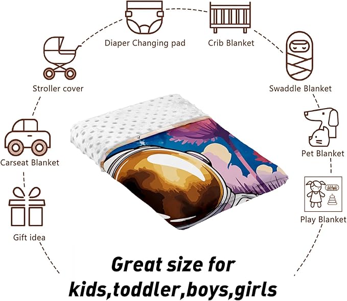 Personalized Baby Crib Bedding Set - Mysterious Space Theme Nursery Bedding Sets 3 Piece with Custom Name Blanket, Fitted Crib Sheet & Changing Pad Cover – Ideal Newborn Gift for Boys