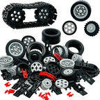 Technical Parts Car Gears Wheels Treads Chain Links Building Blocks Accessories Pieces kit Construction Toys for Kids 6yrs+ Compatible with Major Brands