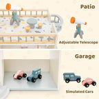 Costzon Wooden Dollhouse for Kids, 3-Story Luxury Doll House with 41 Pieces Furniture Accessories, 8 Rooms, Stairs & Balcony, DIY Pretend Dollhouse Playset, Gift for Girls Toddlers Ages 3+ (Pink)