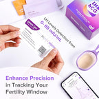 Premom Quantitative Ovulation Predictor Kit：40 Ovulation Tests + 10 Pregnancy Tests - Advanced Ovulation Test Strips Combo 40LH+10HCG Test