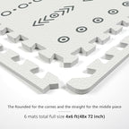 Baby Foam Play Mat, PIGLOG 72x48 Baby Crawling Mat, Floor Mats for Kids for Infants with Interlocking Tiles, Toddler Playmats for Indoor and Outdoor, Easy to Clean Playroom Mats, (Symbol+Bohemia)