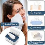 6 Pack Baby Wipes Dispenser Wipe Holder with Lids Refillable Container with Sealing Design Keeps Fresh Easy Open and Close for Bathroom Baby Nursery(Dark Blue)