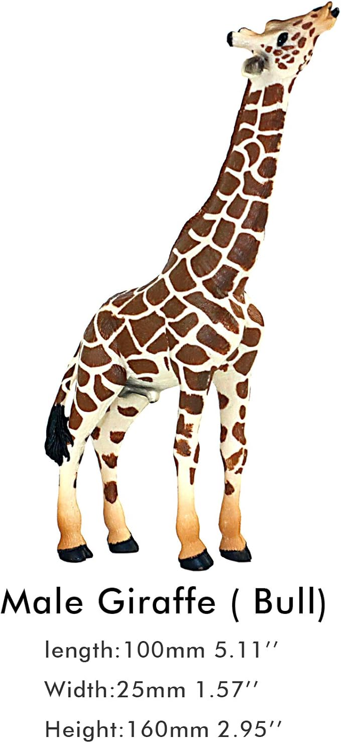FUNSHOWCASE African Jungle Animals Toy Giraffes Figure Realistic Plastic Figurine Playset Lot 2-Piece