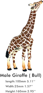 FUNSHOWCASE African Jungle Animals Toy Giraffes Figure Realistic Plastic Figurine Playset Lot 2-Piece
