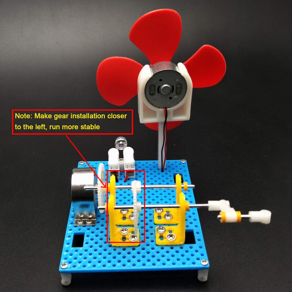 EUDAX DIY Dynamo Lantern Educational STEM Building Toy, Hand Cranked Power Generator,Generators Science Kit, Light Bulb Science Experiments Kits for Kids Age