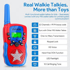 Vvinca Walkie Talkies for Kids Rechargeable, Spider Toys for Ages 3 4 5 6 7 8 9 10 Boys Girls Christmas Birthday Gifts for 3-12 Year Old, 2 Way Radio 22 CH VOX Long Range Walkie Talkie with Flashlight