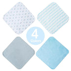 softan Baby Washcloths, 24Pack Baby Wash Cloths Extra Soft & Ultra Absorbent, Baby Towels and Washcloths Face Towels for Unisex Boys Girls Body, Washclothes Gentle on Sensitive Skin, 9x9 Blu Elephant