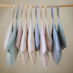 mushie Water Resistant Wet Bags | Large & Small Reusable Storage Bag for Baby Items and Travel | Zippered Pockets with Handle | Machine Washable, Set of 2 (Blush)