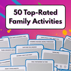 50 Family Activities - Adventure Scratch Off Cards - Family Date Night Ideas - Gift Basket Games for Kids and Adults - Surprise Book of Fun Challenge - Experience Gift for Kids