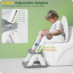 Potty Training Seat, Upgrade Toddler Toilet Seat for Kids Boys Girls, 2 in 1 Potty Training Toilet for Kids, Splash Guard Anti-Slip Pad Step Stool（Upgraded Cushion）