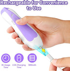 Baby Nail Trimmer Electric, 6 in 1 Rechargeable Baby Nail Clippers Manicure Set Grooming Kit for Toddler Infant or Adults (Purple)