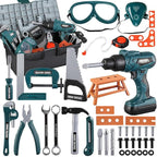 Kids Tool Box–Zealous 48 PCS Pretend Play Tools Toys for Toddler,Electric Drill Kids Tool Kit for Boys & Girls Ages 3-8 Years Old, Construction Tool Kit Playset for Boys