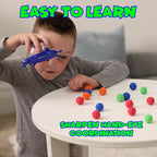 Funwares Colorful Squid Squish: Fast-Paced Floor Game for Kids, Interactive Learning, Hand-Eye Coordination, Counting and Color Game, Active Play, 2-4 Players, Ages 4-8 - (32 Spare Balls)